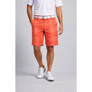 Greg Norman Attack Life Golf Shorts Men's 34 Coral Plaid Performance Lightweight